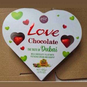 dubai chocolate heart box