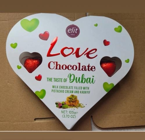 dubai chocolate heart box dubai chocolate heart box
